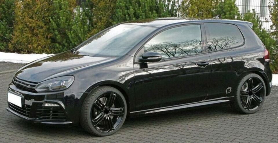 Volkswagen Golf 6 2008-2012 Yarasa Piano Black Ayna Kapağı Seti