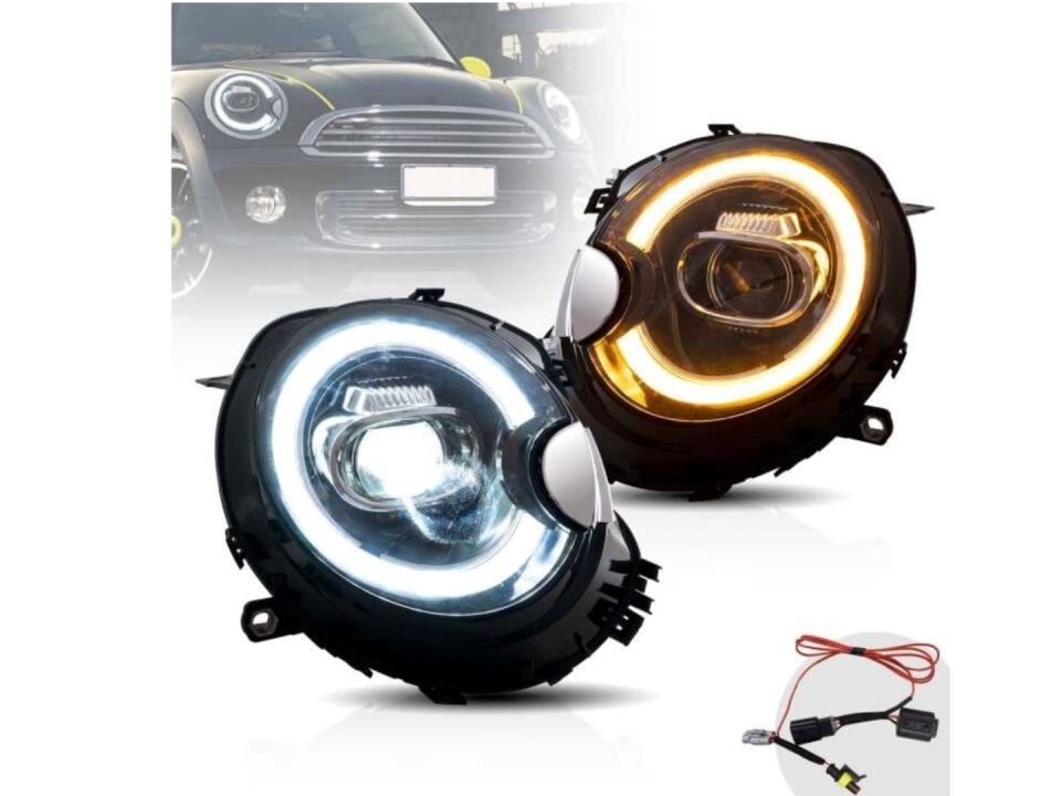 Mini Cooper R56 Halka DRL'li Full LED Projektörlü Far Takımı