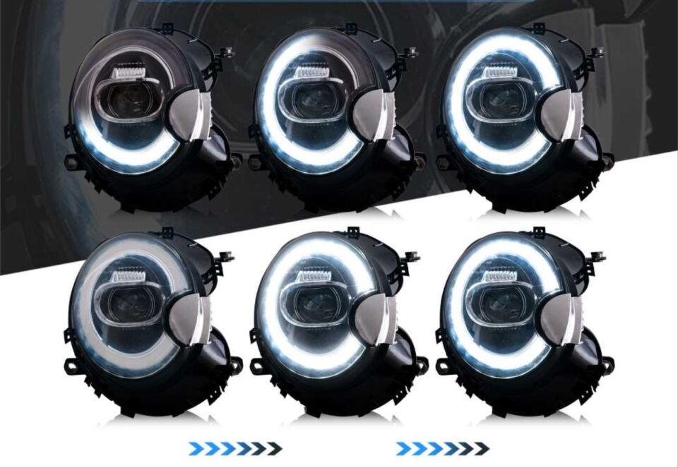 Mini Cooper R56 Halka DRL'li Full LED Projektörlü Far Takımı