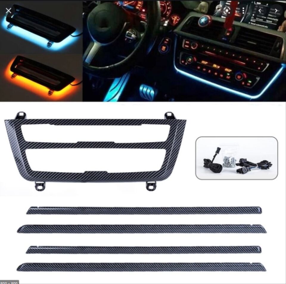 BMW 3 Serisi F30 Ambiyans Aydınlatma Seti (Klima Panel ve Kapılar) - Karbon Renk