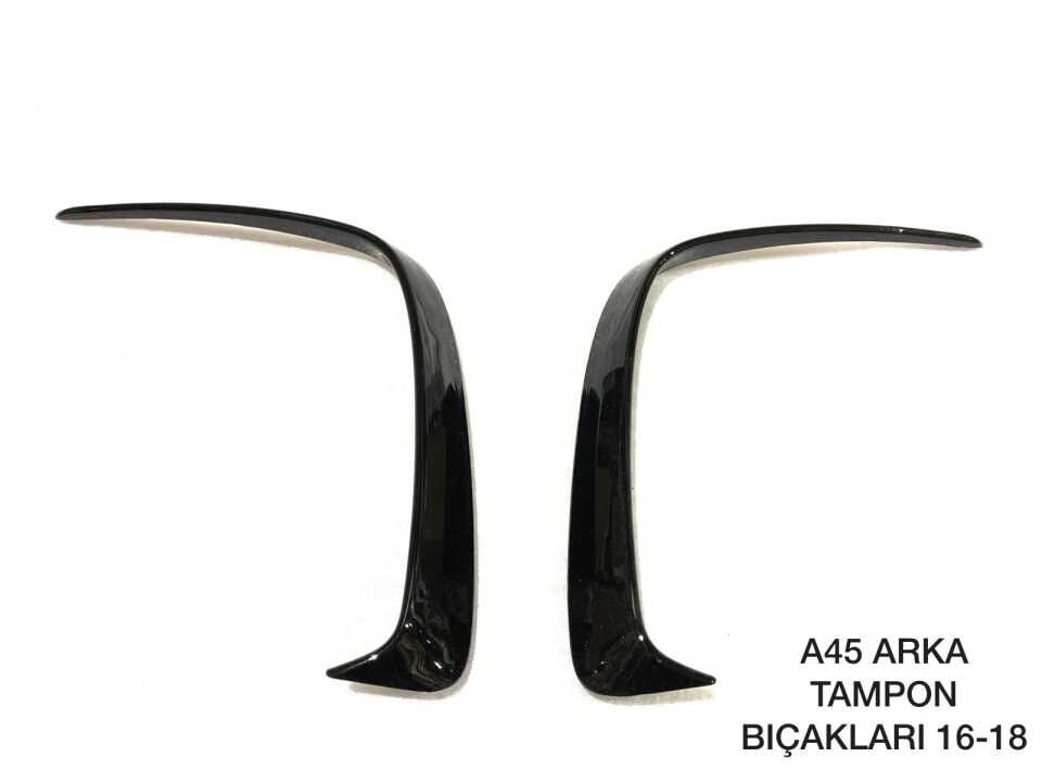 Mercedes-Benz A Serisi W176 Makyajlı A45 Arka Tampon Flap Seti Piano Black