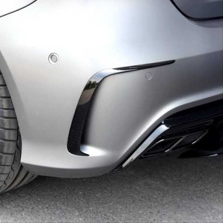 Mercedes-Benz A Serisi W176 Makyajlı A45 Arka Tampon Flap Seti Piano Black