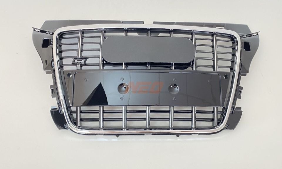 Audi A3 8P Makyajlı (08-12) S3 Stil Ön Panjur Krom & Siyah