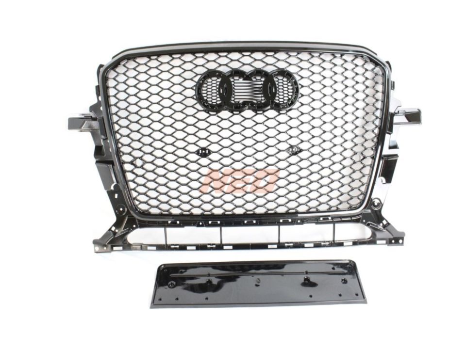 Audi Q5 8R Makyajlı RSQ5 Petek Panjur Gri Yazılı Piano Black