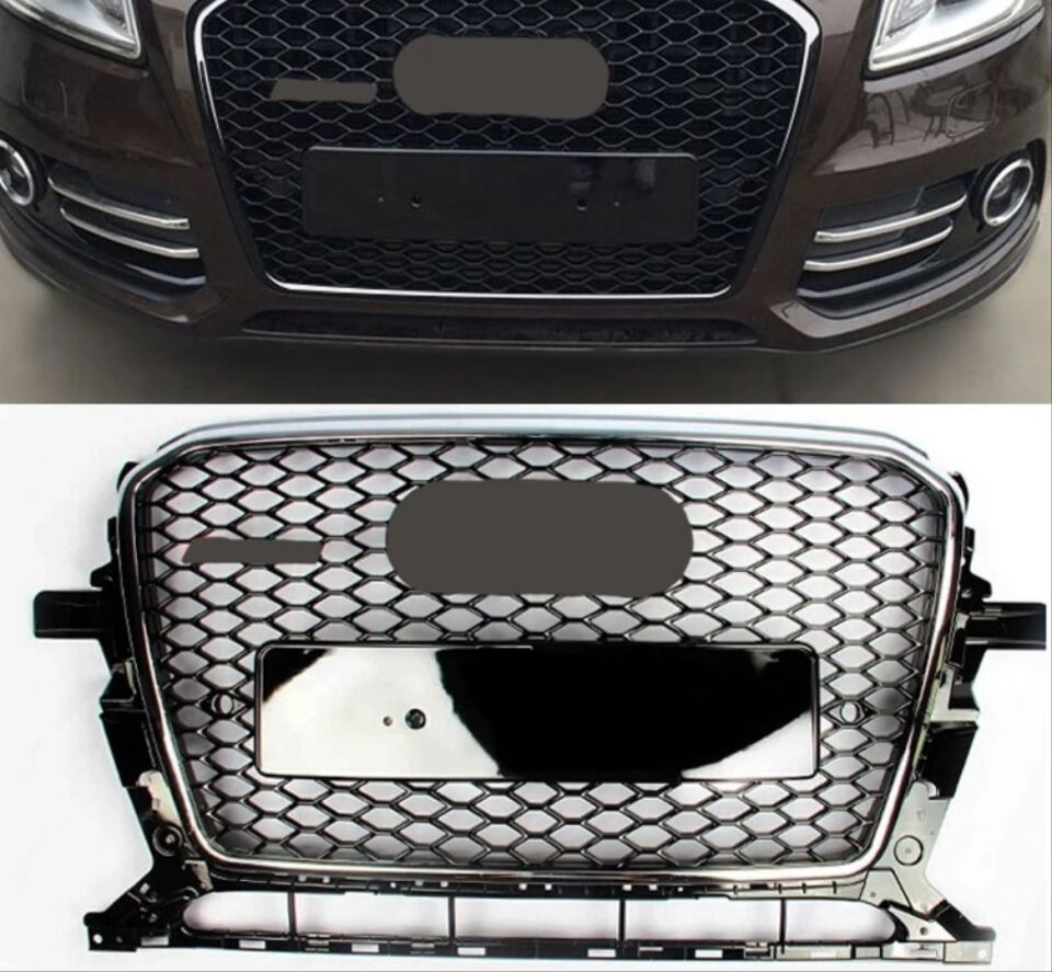 Audi Q5 8R Makyajlı RSQ5 Petek Panjur Gri Yazılı Piano Black