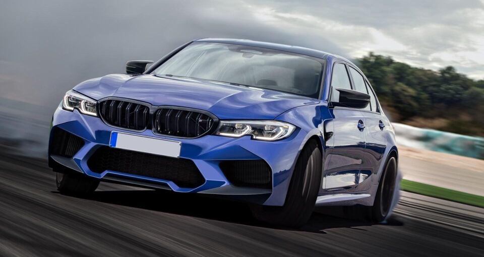 BMW 3 Serisi G20 M3 Çift Çizgi Panjur/Böbrek - Piano Black