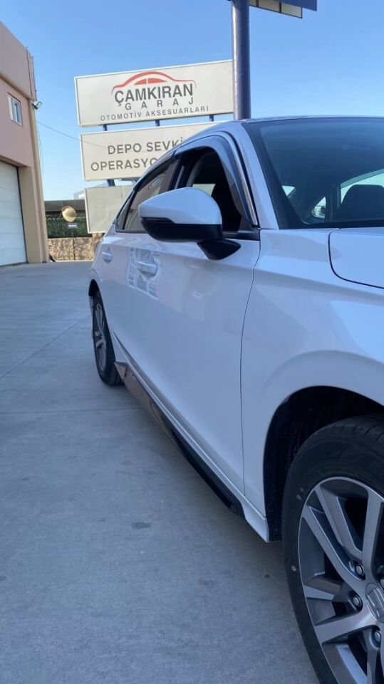 Honda Civic FE1 Sedan Krom Şeritli Cam Rüzgarlığı Seti 4 Parça