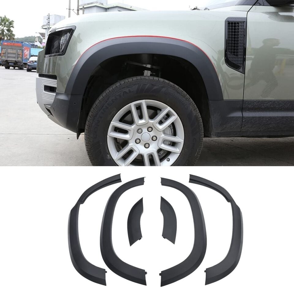 Land Rover Defender 110 Geniş Tip Çamurluk Dodik Seti Mat Siyah