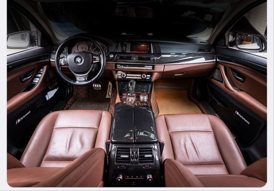 BMW 5 Serisi F10 Kol Dayama Kaplama - Karbon