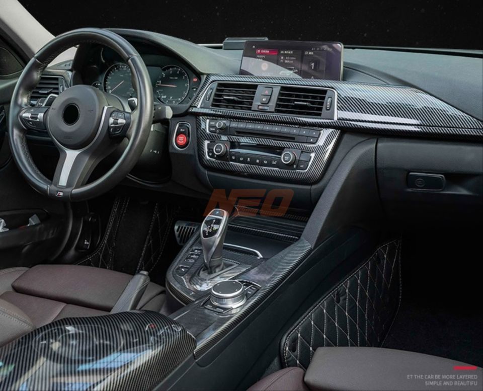BMW 3 Serisi F30 Vites Konsol Kaplama - Karbon
