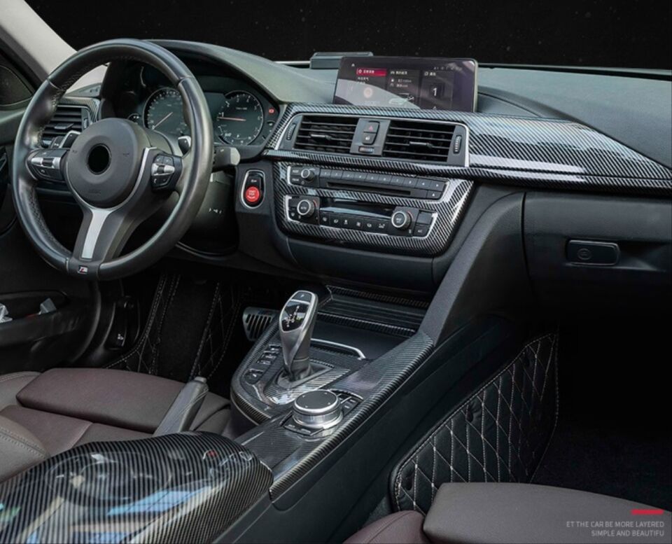 BMW 3 Serisi F30 Vites Konsol Kaplama - Karbon