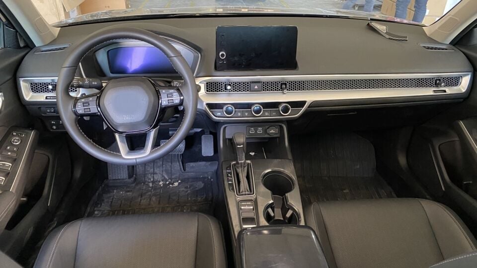 Honda Civic FE1 2022+ Göğüslük Kaplama Seti Silver 2 Parça