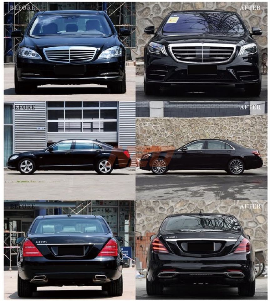 Mercedes S Serisi W221 (05-13) için W222 Makyajlı Kasa Dönüşüm Kiti
