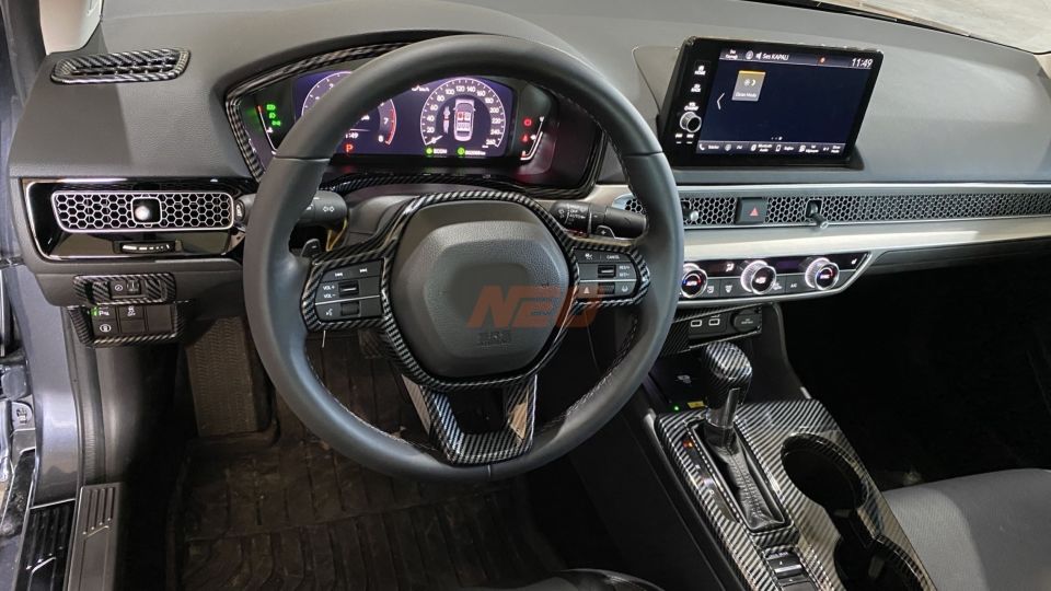 CIVIC FE1 2022 IÇIN UYUMLU  KONTROL PANEL KAPLAMA SETI - KARBON