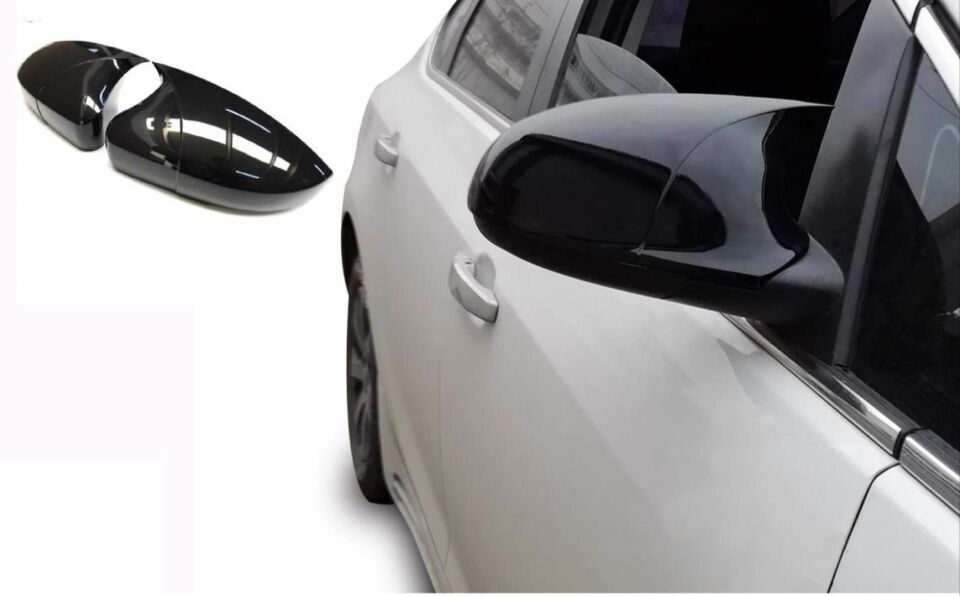 SEAT Leon 1P Makyajlı Kasa Yarasa Ayna Kapağı Seti Piano Black