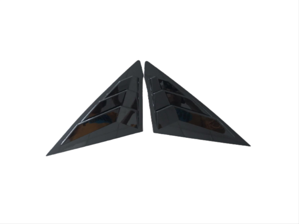 Honda Civic FE Sedan (22+) Kelebek Cam Kaplama Seti Piano Black