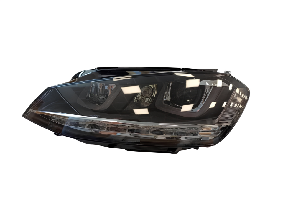 VW Golf 7 R Çift U-LED Far Seti Silver (Halojen Uyumlu)