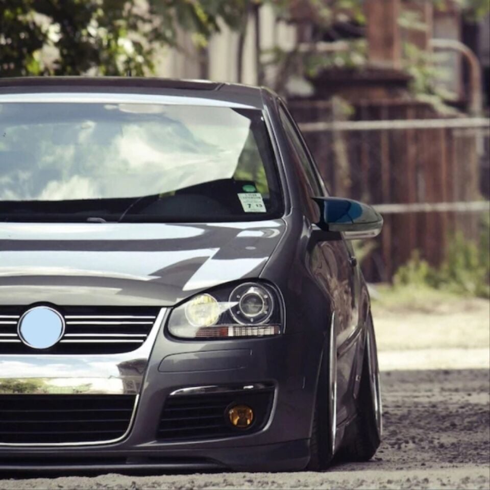 VW Golf 5/Jetta/Passat Uyumlu Ayna Kapağı Seti Piano Black