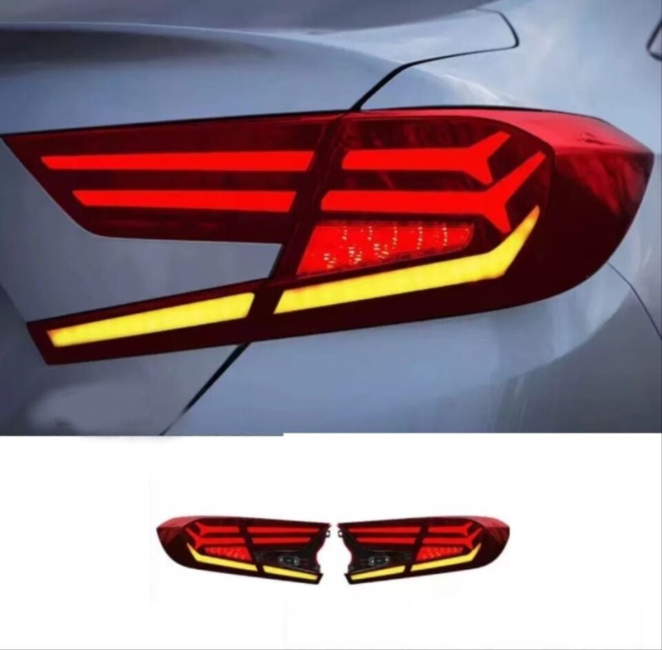 Honda Accord (18-22) V1 Animasyonlu Kayar Sinyalli LED Stop Seti Kırmızı