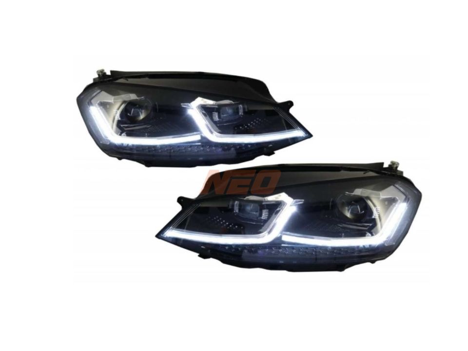 Volkswagen Golf 7 (13-17) için 7.5 Çift J LED'li Far Seti