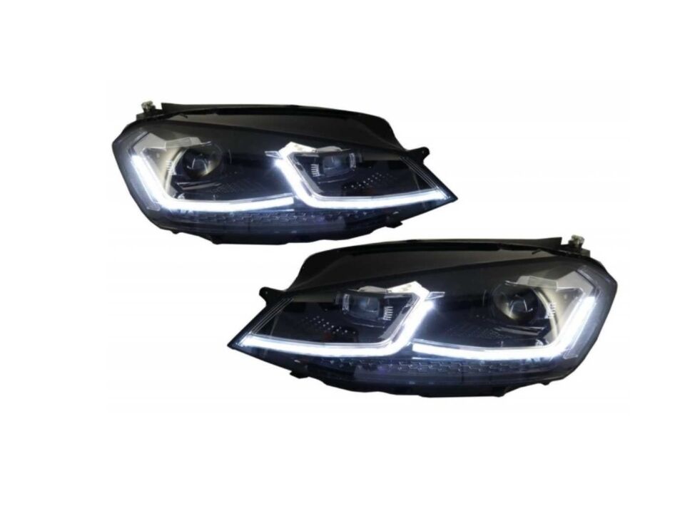 Volkswagen Golf 7 (13-17) için 7.5 Çift J LED'li Far Seti