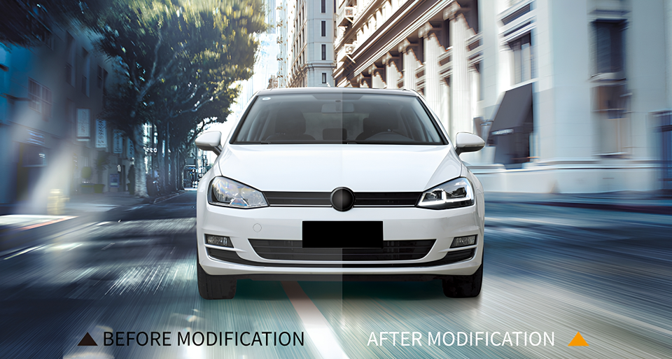 Volkswagen Golf 7 (13-17) için 7.5 Çift J LED'li Far Seti