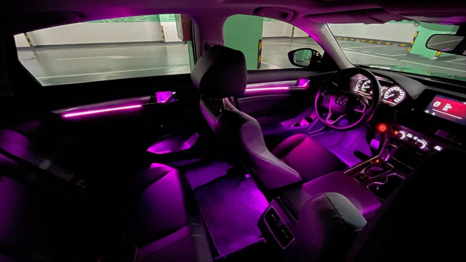 Honda Accord CV 64 Renk Ambiyans Aydınlatma ve Işıklı Tweeter Seti