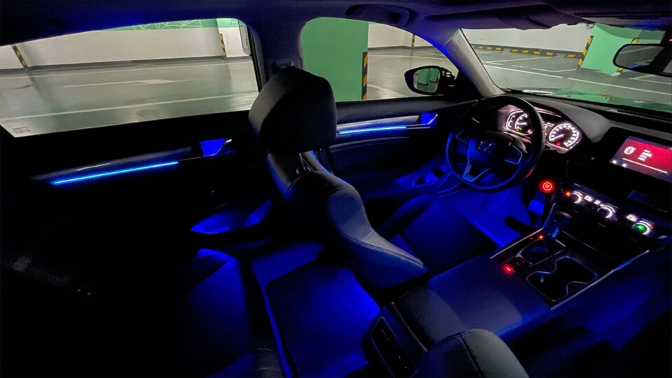 Honda Accord CV 64 Renk Ambiyans Aydınlatma ve Işıklı Tweeter Seti