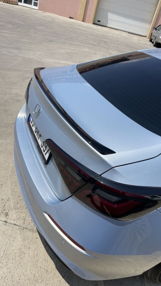 Honda Civic FE1 2022+ İnce Tip Bagaj Spoyleri Piano Black