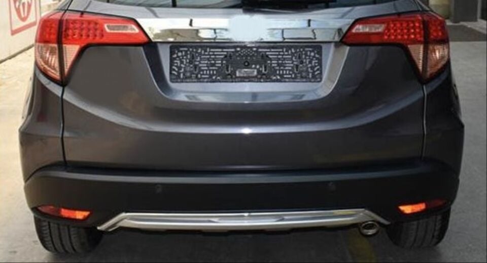 Honda HR-V (2016-2018) Arka Tampon Difüzör Kaplaması Silver & Siyah