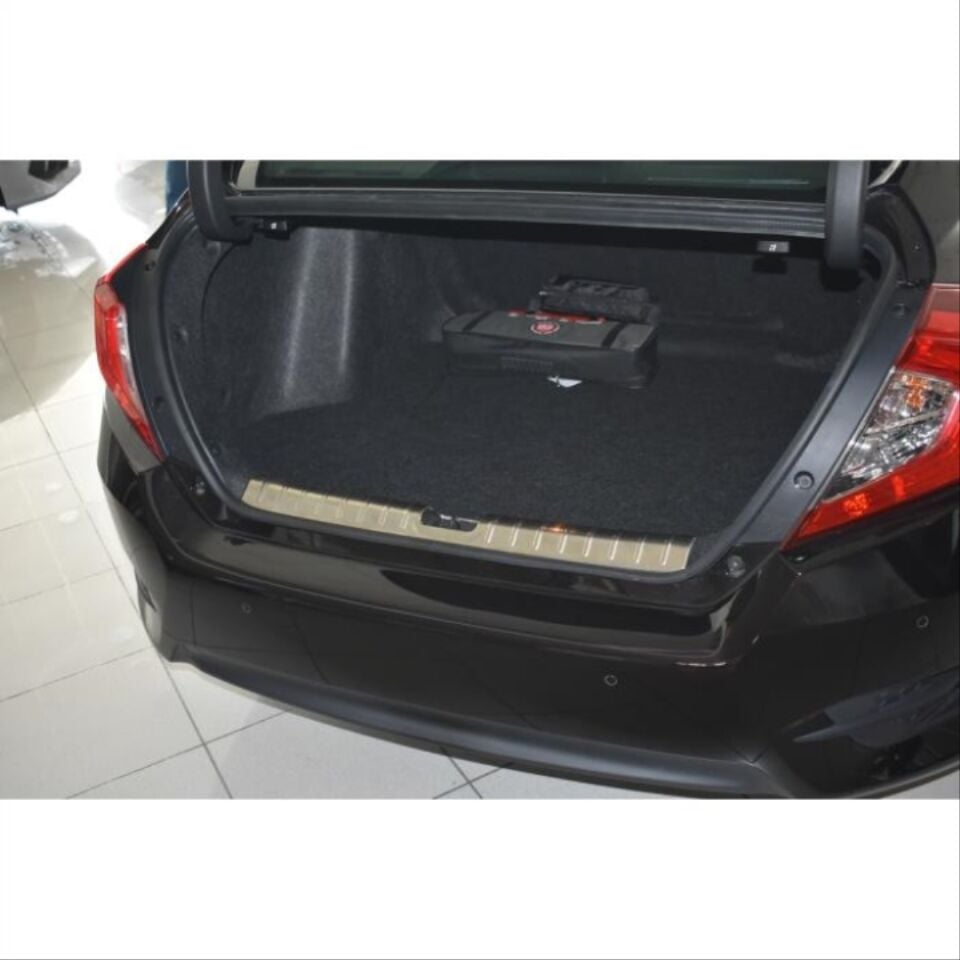 Honda Civic FC5 2016-2021 Paslanmaz Çelik Arka Tampon Eşiği Koruması