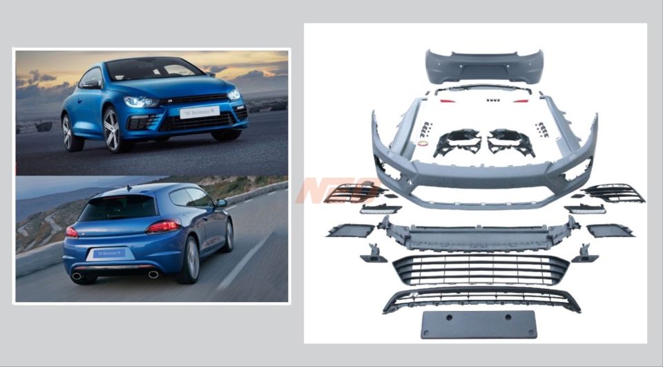 Volkswagen Scirocco Makyajlı Kasa (15-17) R Stil Komple Body Kit Seti