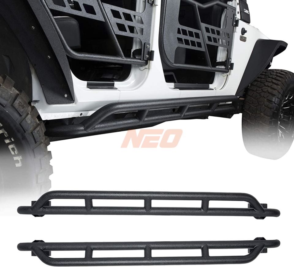 Jeep Wrangler JK Unlimited Kaya Kaydırıcılı Off-Road Yan Basamak Seti