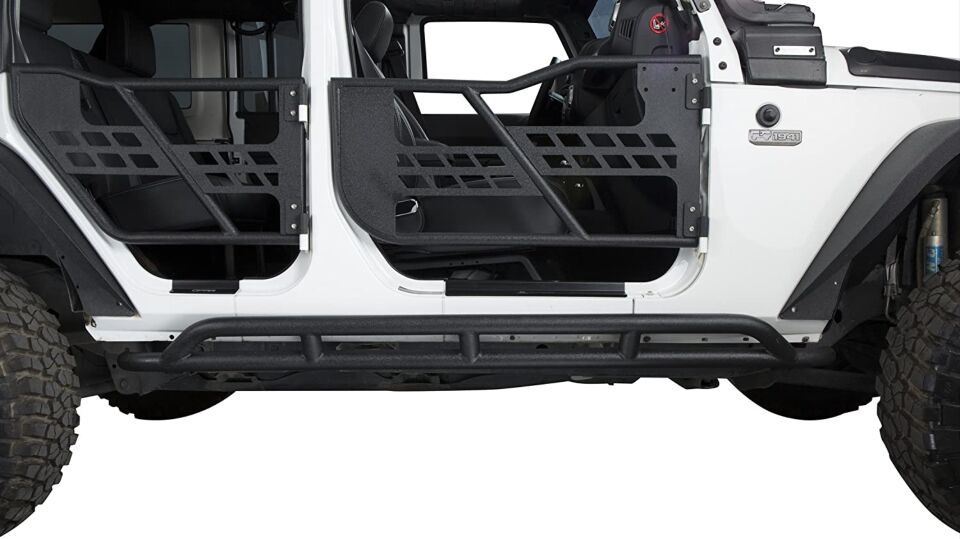 Jeep Wrangler JK Unlimited Kaya Kaydırıcılı Off-Road Yan Basamak Seti