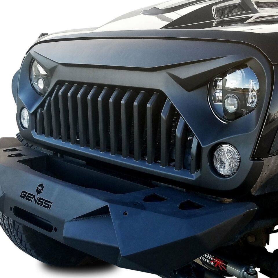 Jeep Wrangler JK Angry Look Ön Panjur Mat Siyah