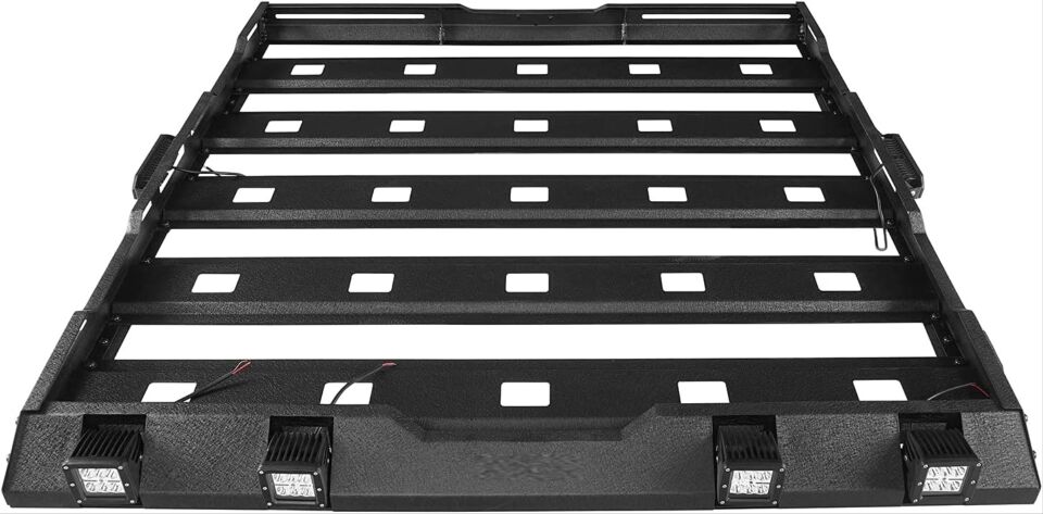 Jeep Wrangler JK (07-17) LED Barlı Tavan Sepeti ve Ön Cam Çerçevesi