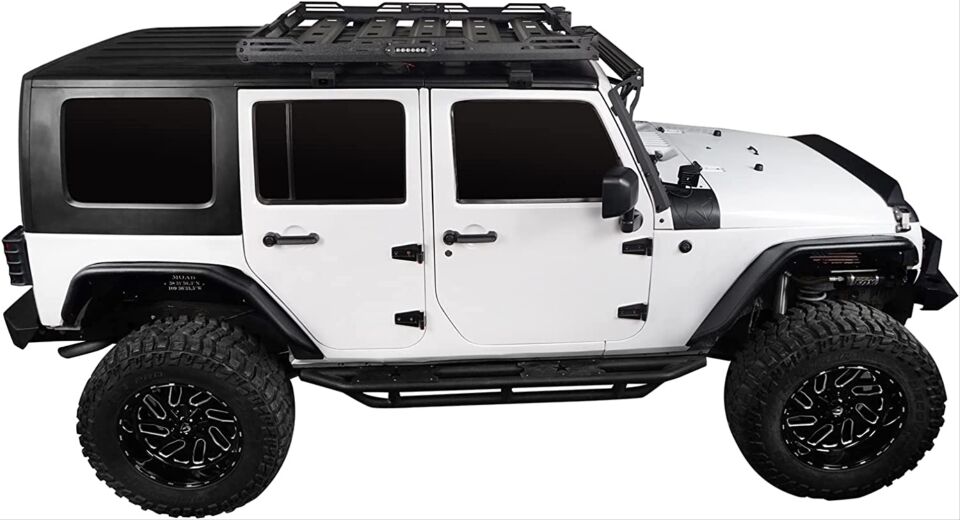 Jeep Wrangler JK (07-17) LED Barlı Tavan Sepeti ve Ön Cam Çerçevesi
