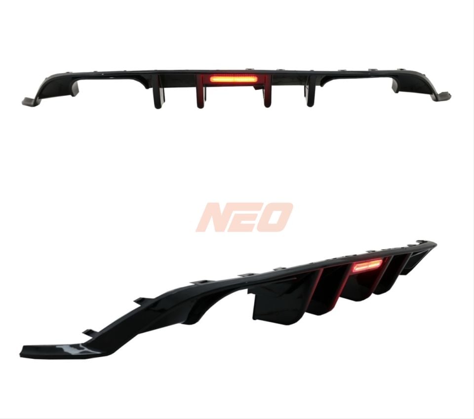 Volkswagen Golf 7.5 R LED Fren Lambalı Arka Difüzör Seti