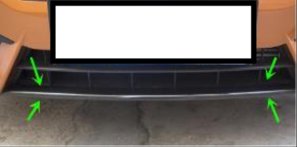 Honda Civic FC5 Makyajsız Kasa Ön Tampon Alt Orta Çıtası Karbon