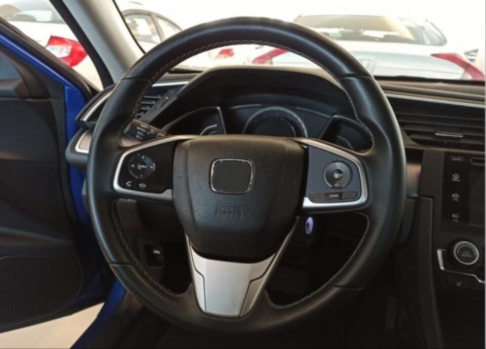 Honda Civic FC5/FK7 Direksiyon Alt Spoke Kaplaması Gümüş (Yazısız)