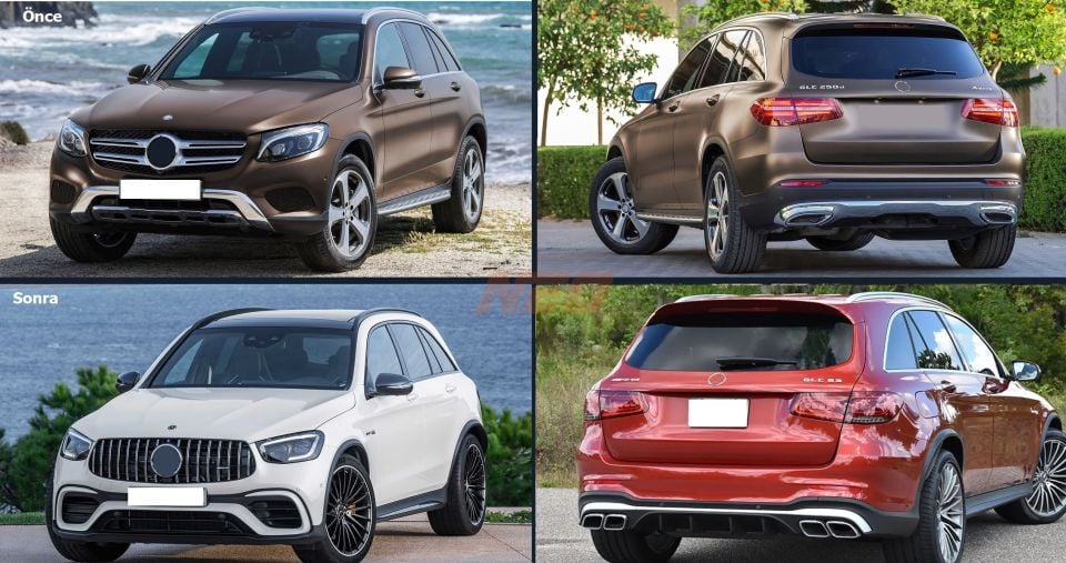 Mercedes-Benz GLC Serisi X253 2016-2019 Makyajlı Kasa AMG Dönüşüm Body Kit (Full Set)