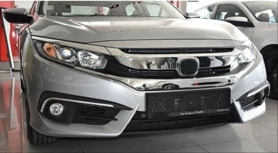Honda Civic FC5 Makyajsız Ön Sis Farı Krom Çerçeve ve Kaş Seti (4 Parça)