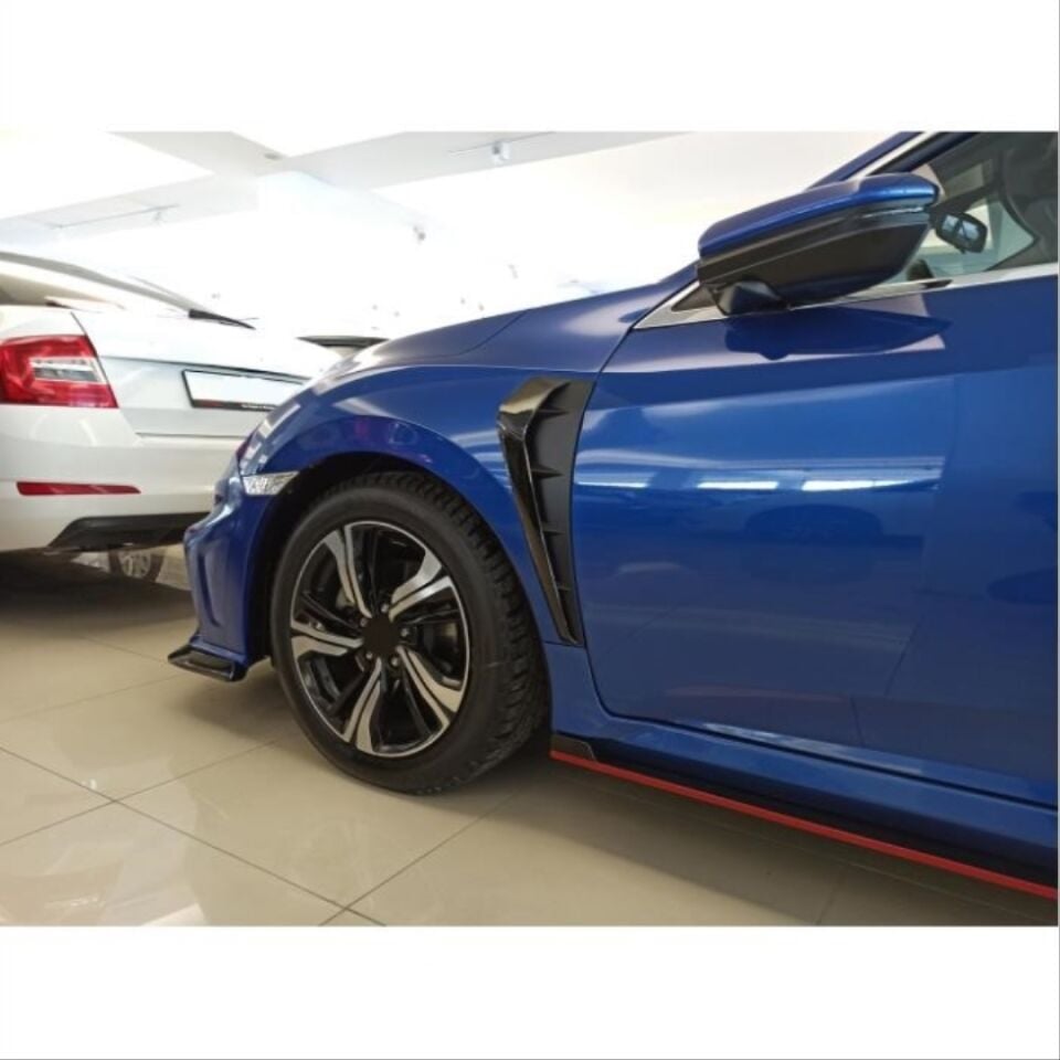 Honda Civic FC5 / FK7 Yan Çamurluk Venti Kalın Tip Piano Black