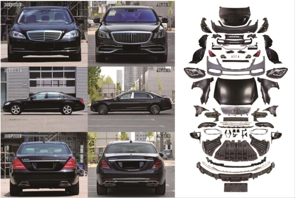 Mercedes S-Serisi W221 (05-13) için W222 Maybach Kasa Dönüşüm Kiti