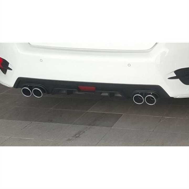 Honda Civic FC5 Sedan 4 Çıkışlı Arka Tampon Difüzörü Siyah