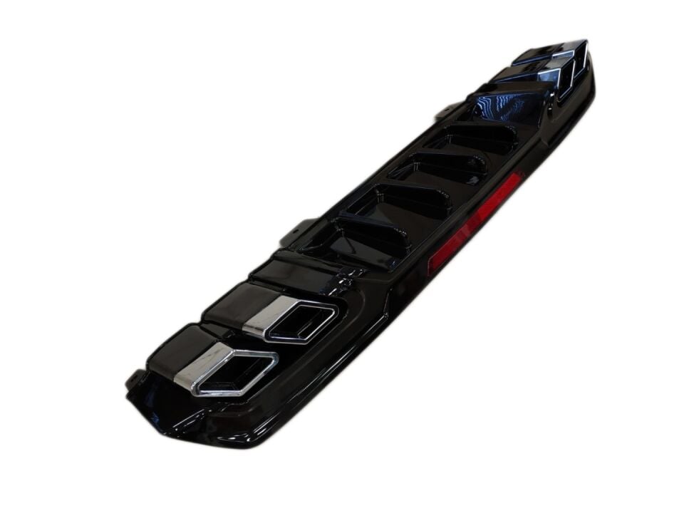 Honda Civic FC5 Sedan Kare Çıkışlı Arka Tampon Difüzörü Full Siyah