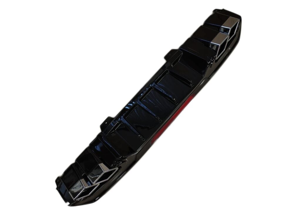 Honda Civic FC5 Sedan Kare Çıkışlı Arka Tampon Difüzörü Full Siyah