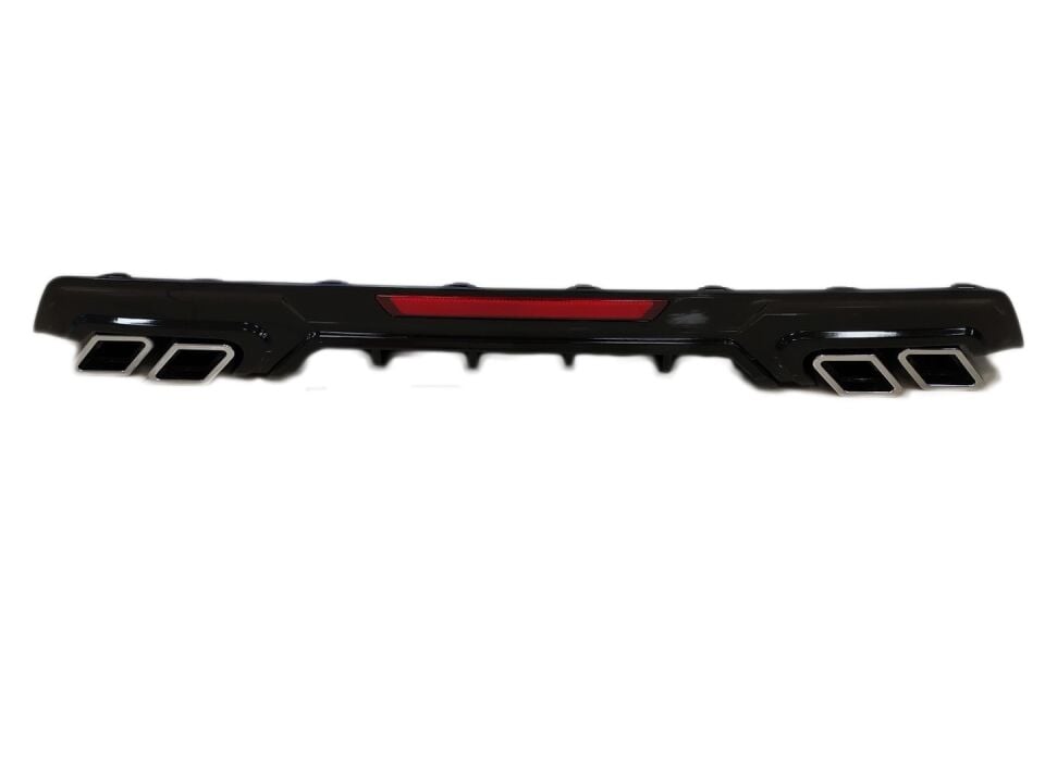 Honda Civic FC5 Sedan Kare Çıkışlı Arka Tampon Difüzörü Full Siyah