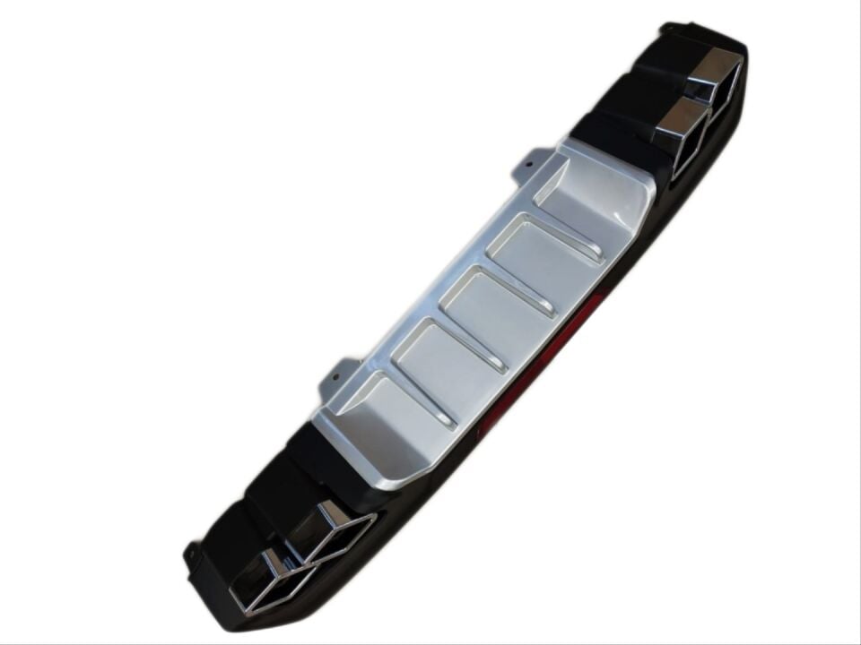 Honda Civic FC5 Sedan Kare Çıkışlı Arka Tampon Difüzörü Gümüş