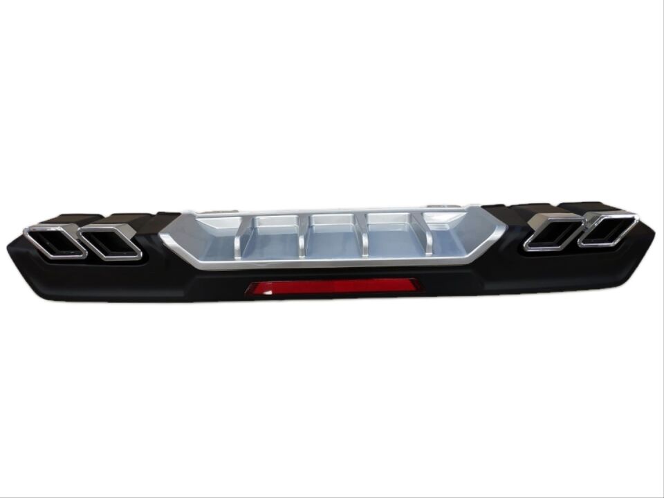 Honda Civic FC5 Sedan Kare Çıkışlı Arka Tampon Difüzörü Gümüş